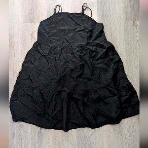 Rock & Shine Black Tiered Babydoll Corset Dress XL Goth
